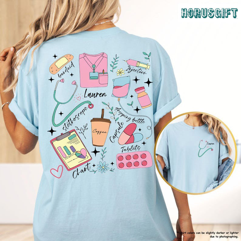Personalized Nurse Name Shirt, Custom Nurse Gift