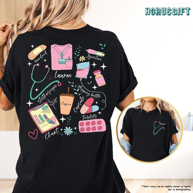 Personalized Nurse Name Shirt, Custom Nurse Gift