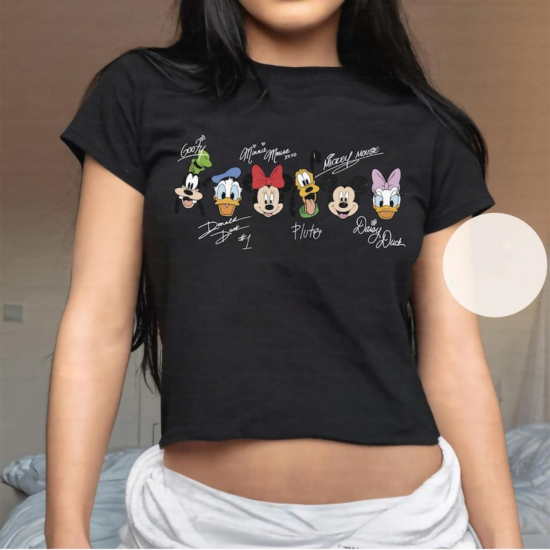 Disney Baby Tee Mickey Crop Top, Disney Trip Shirt, Disneyland Shirt, Disneyworld Shirt