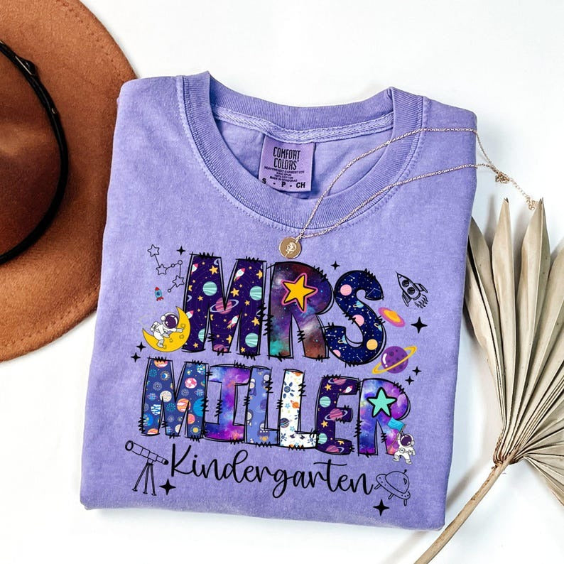 Kindergarten teacher Shirt Outer space theme shirts Back to school shirts
