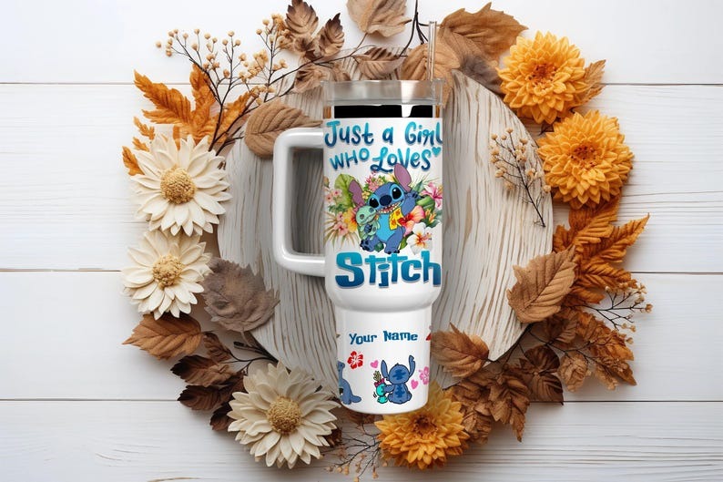 Custom Name DN Stitch Printed 40oz Tumbler