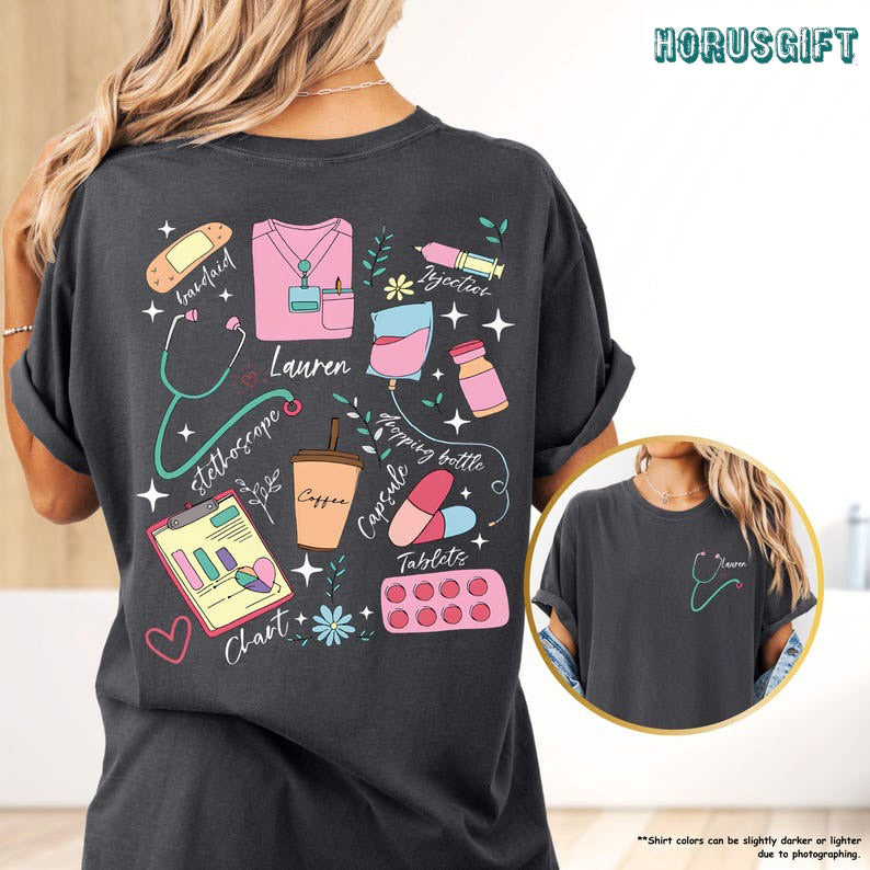 Personalized Nurse Name Shirt, Custom Nurse Gift