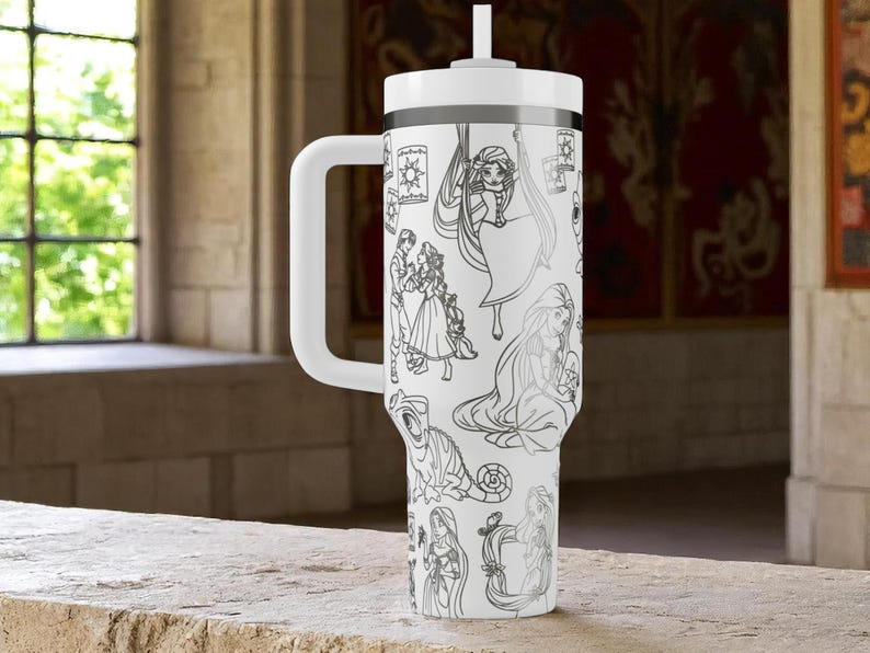 Rapunzel Inspired Stanley Tumbler 40 Oz Tumbler
