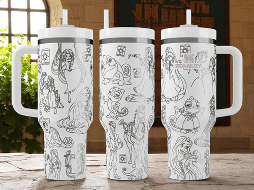 Rapunzel Inspired Stanley Tumbler 40 Oz Tumbler