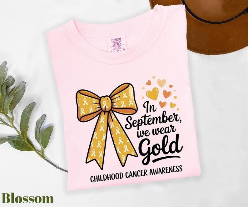 Comfort Colors® In September We Wear Gold Shirt, Childhood Cancer Awareness Shirt