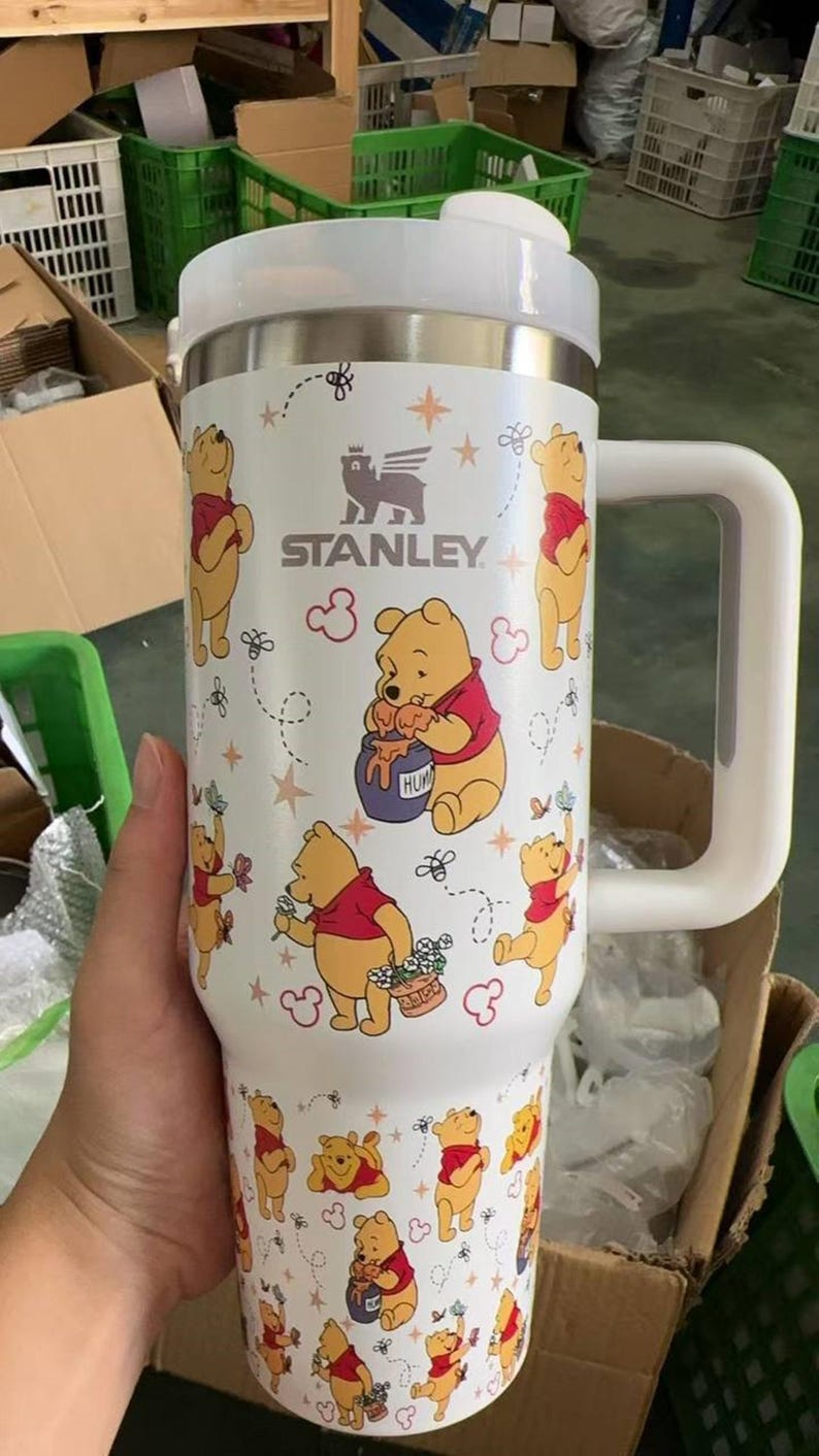 Classic Winnie The Pooh Inspired Metal Tumbler 40oz Cup