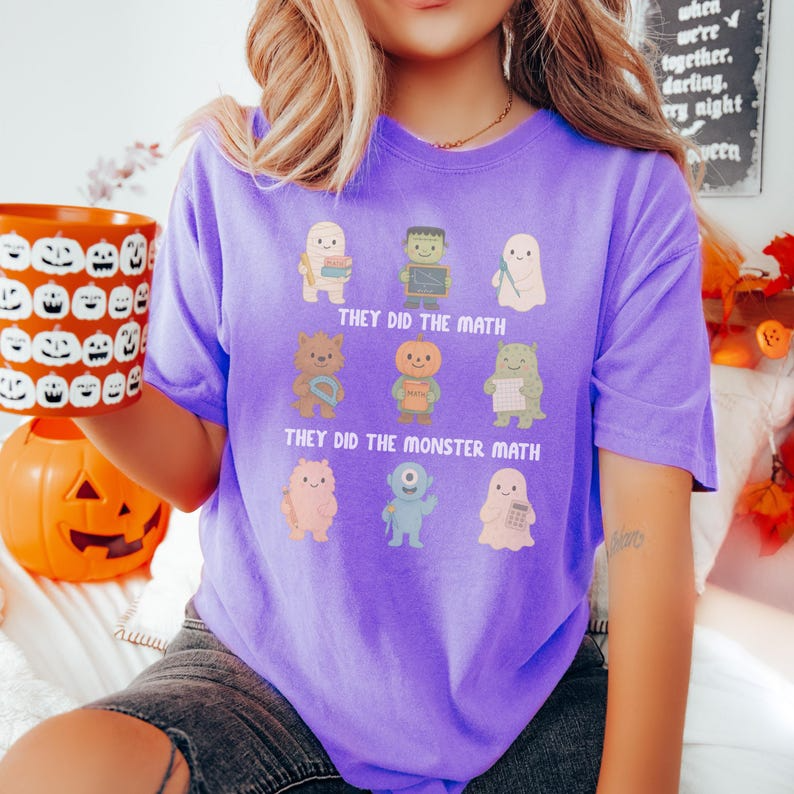 Math Teacher Halloween Shirt, Comfort Colors® Teacher Math Squad