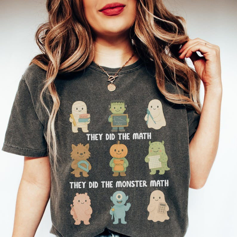 Math Teacher Halloween Shirt, Comfort Colors® Teacher Math Squad