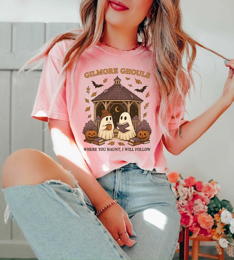 Gilmore Ghouls Shirt, Where You Haunt I Will Follow Shirt, Cute Ghost Halloween Tee