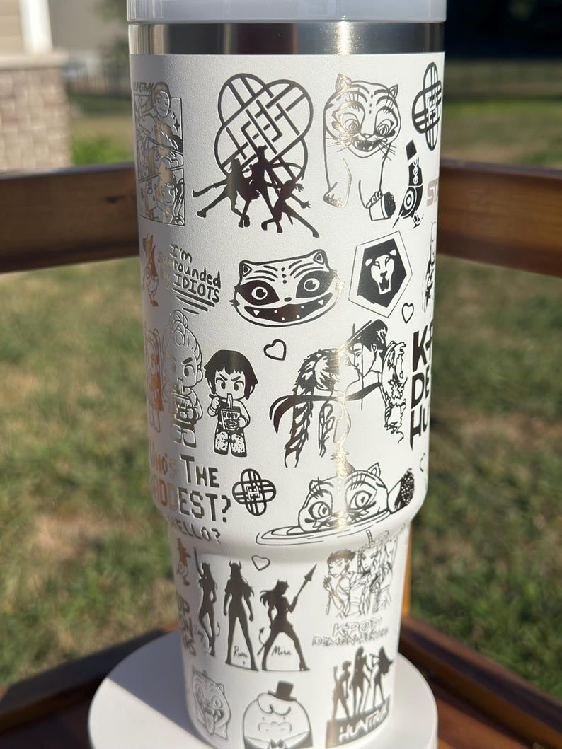 Demon Hunter K Pop Laser Engraved Tumbler | Anime | Zoe Rumi Mira
