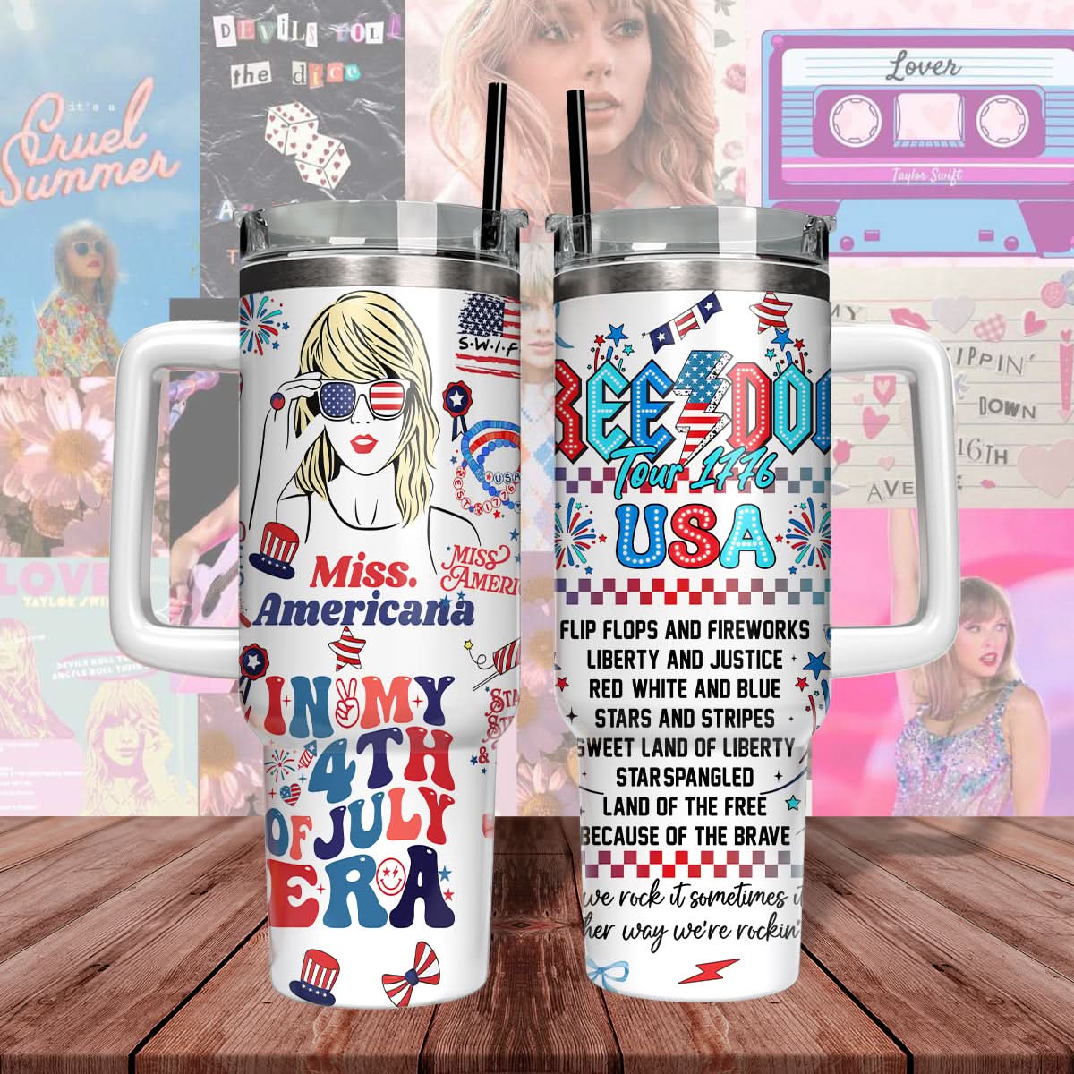 Miss Americana 4th of July Printed Tumbler- 406TTTB085