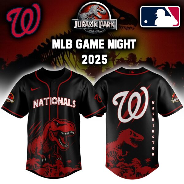 Washington Nationals x Jurassic Park Game Night T-Rex Jersey 2025 Editons Limited