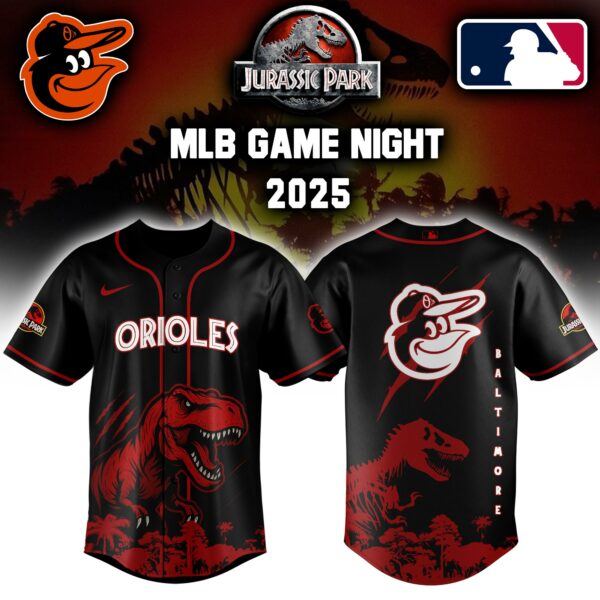 Baltimore Orioles x Jurassic Park Game Night T-Rex Jersey 2025 Editons Limited
