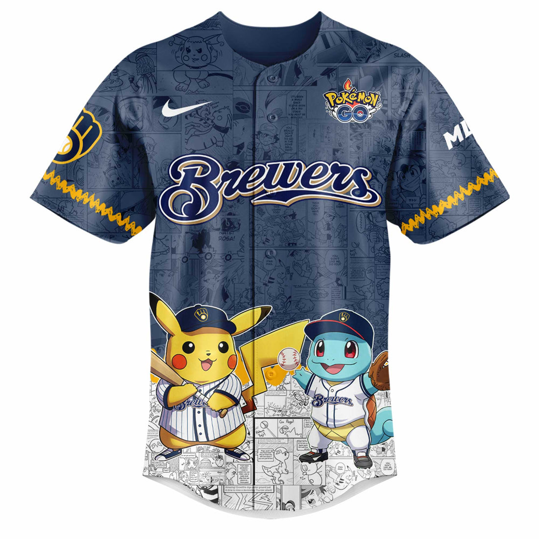 Milwaukee Brewers x Pokémon Go Baseball Jersey Editions Limited