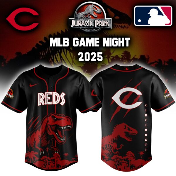 Cincinnati Reds x Jurassic Park Game Night T-Rex Jersey 2025 Editons Limited