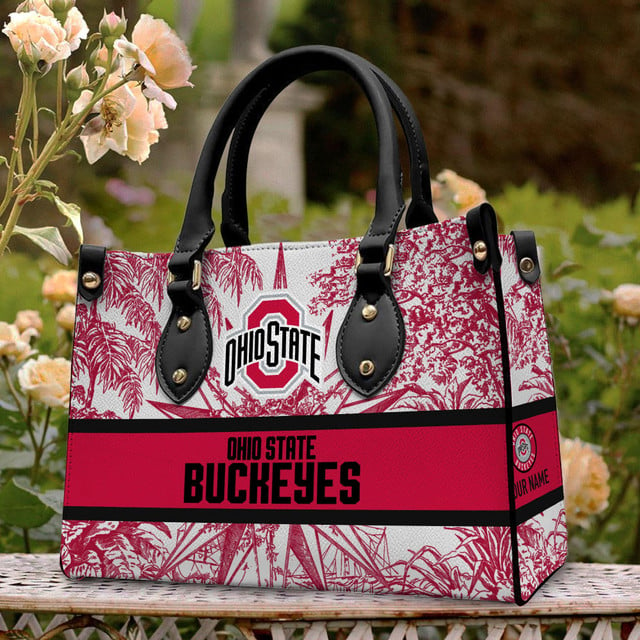 Customized Ohio State Buckeyes NCAA Leather Hand Bag - 503HL- HB016