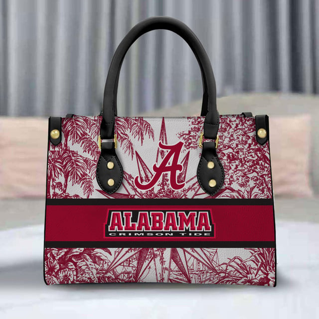 Customized Alabama Crimson Tide NCAA Leather Hand Bag - 503HL- HB008