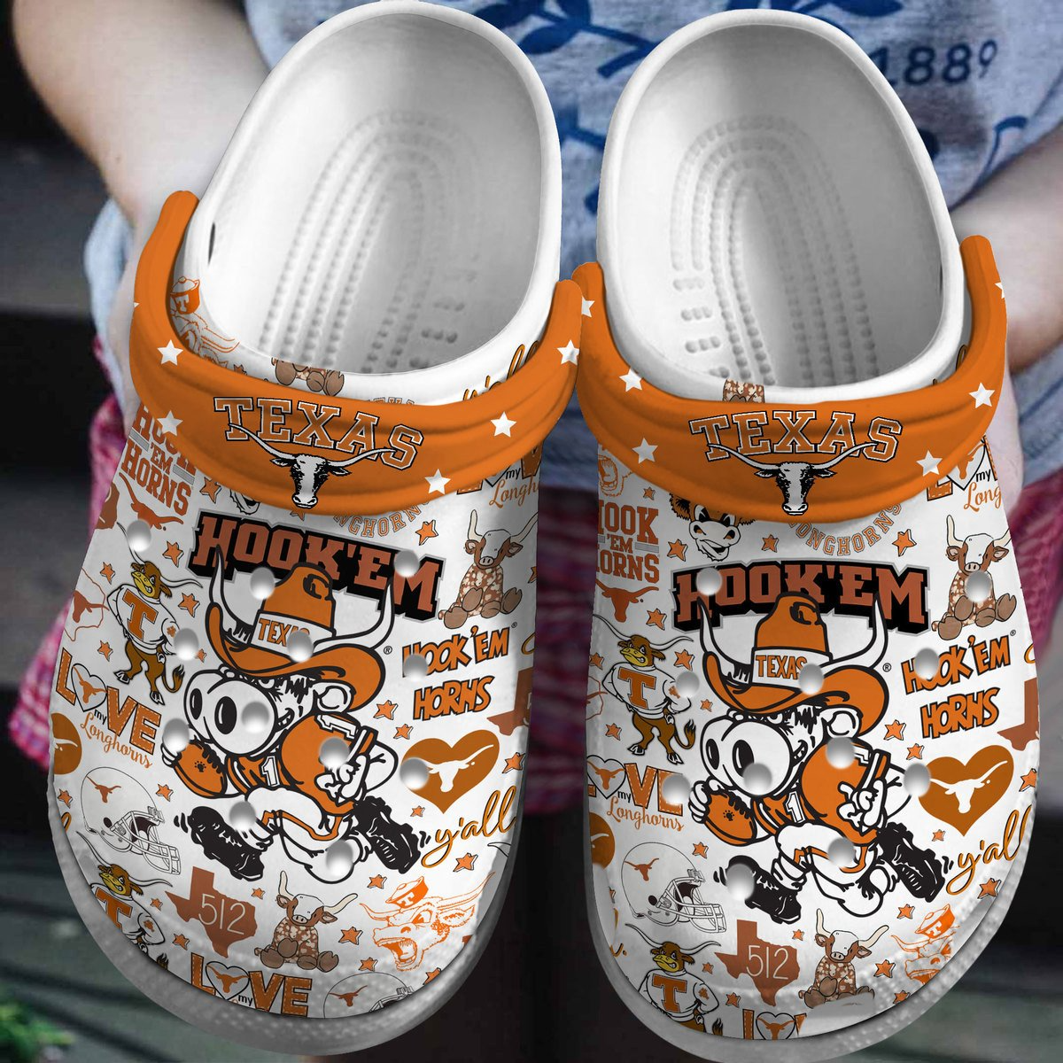 Texas Longhorns NCAA Sport Clogs Shoes - 503HL- CR034