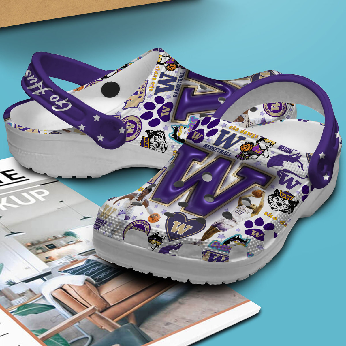 Washington Huskies NCAA Sport Clogs Shoes - 503HL- CR030
