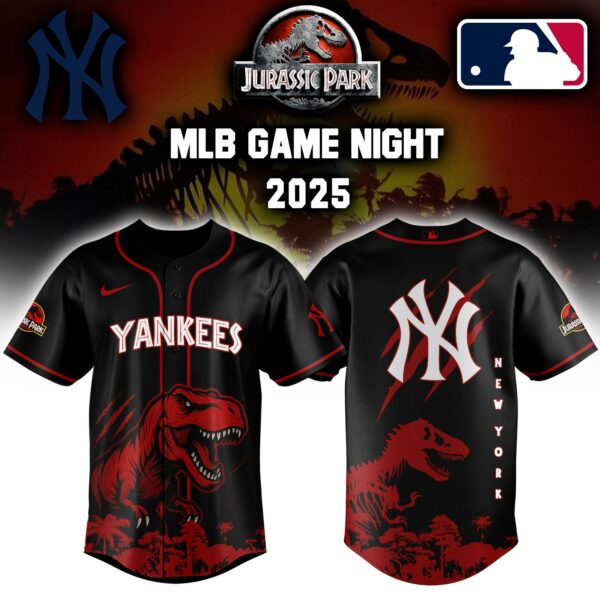 New York Yankees x Jurassic Park Game Night T-Rex Jersey 2025 Editons Limited