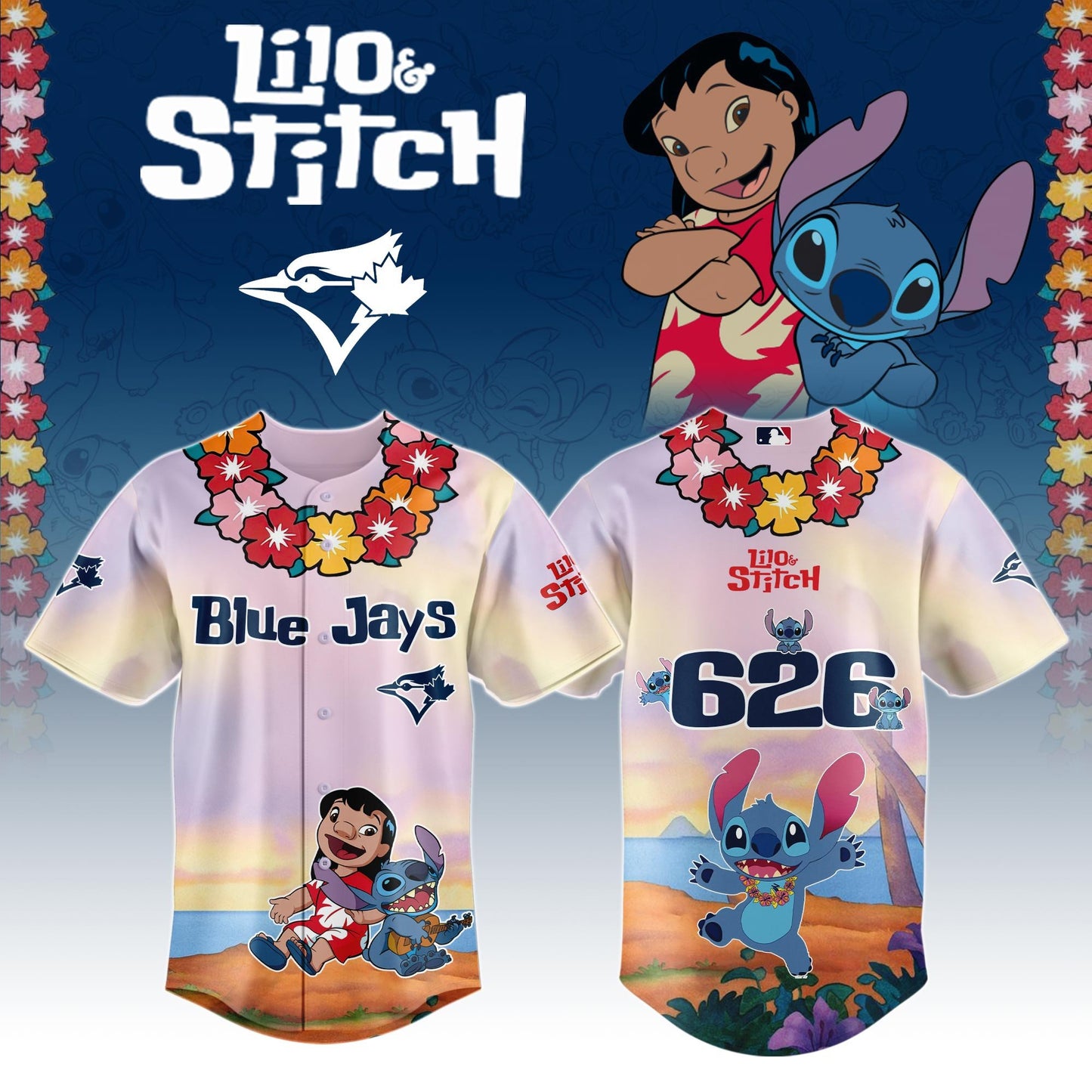 Toronto Blue Jays x Lilo & Stitch Special Edition Jersey 2025