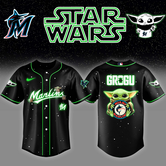 Miami Marlins x Stars Wars Grogu Night Baseball Jersey Editions Limited