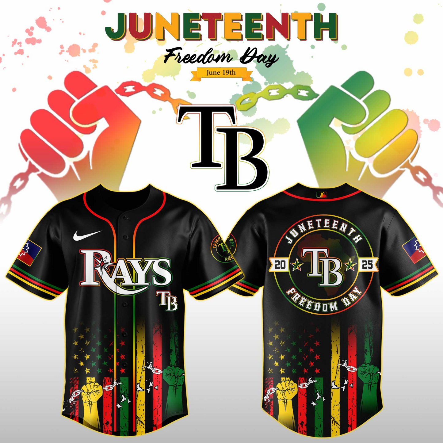 Tampa Bay Rays MLB X Juneteenth Day Jersey Edition Jersey 2025