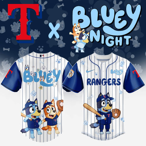 Texas Rangers MLB x Bluey And Bingo Special Edition Jersey 2025