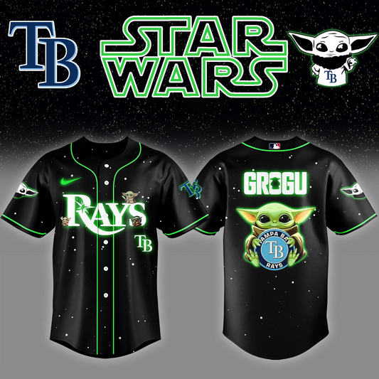 Tampa Bay Rays x Stars Wars Grogu Night Baseball Jersey Editions Limited