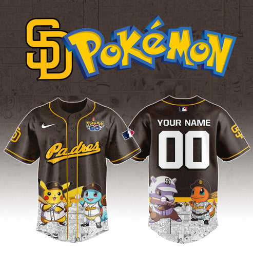 San Diego Padres x Pokémon Go Baseball Jersey Editions Limited