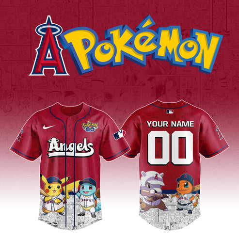 Los Angeles Angels x Pokémon Go Baseball Jersey Editions Limited