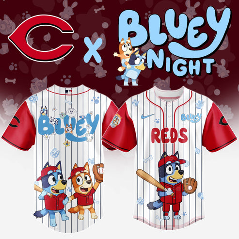 Cincinnati Reds MLB x Bluey And Bingo Special Edition Jersey 2025