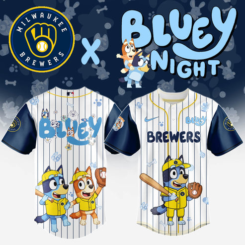 Milwaukee Brewers MLB x Bluey And Bingo Special Edition Jersey 2025