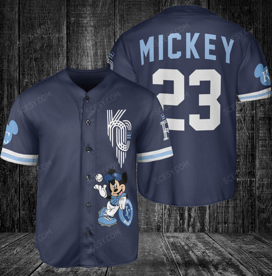 Kansas City Royals Mickey Navy Baseball Jersey