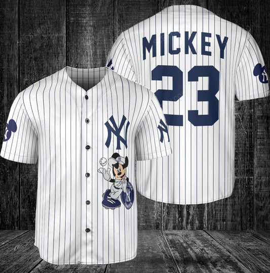 New York Yankees Mickey White Baseball Jersey