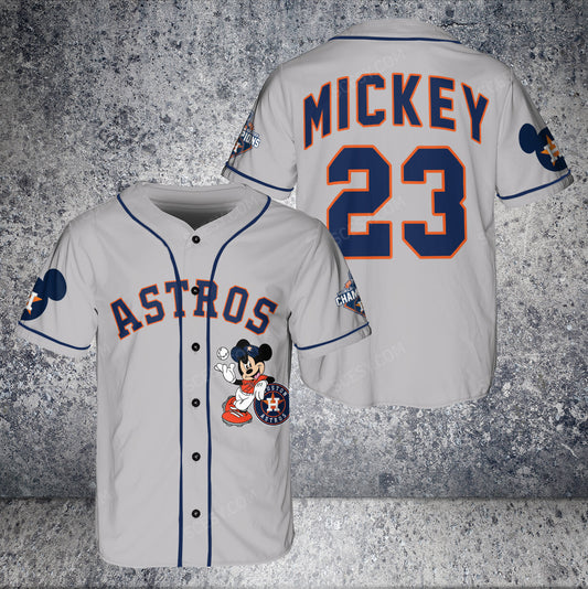 HA Mickey Gray Baseball Jersey