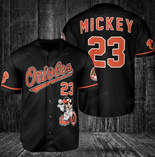 Baltimore Orioles Mickey Black Baseball Jersey