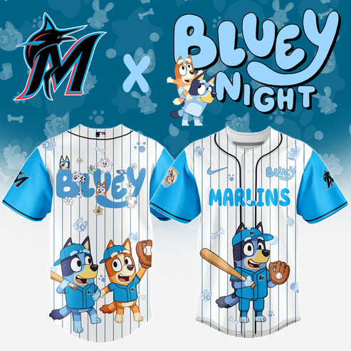 Miami Marlins MLB x Bluey And Bingo Special Edition Jersey 2025