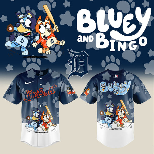 Detroit Tigers x Bluey and Bingo Jersey