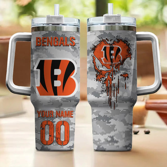Personalized Cincinnati Bengals NFL Tumbler 40Oz For Fan - Limited Edition