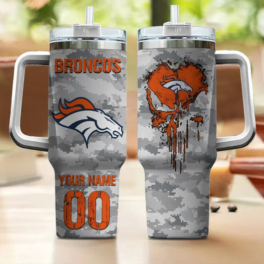 Personalized Denver Broncos NFL Tumbler 40Oz For Fan - Limited Edition