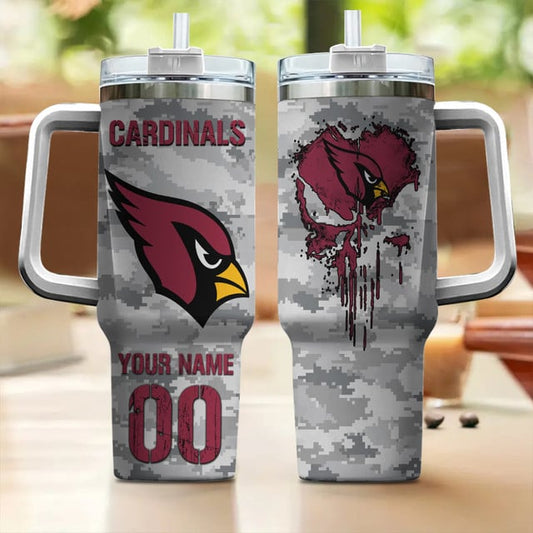 Personalized Arizona Cardinals NFL Tumbler 40Oz For Fan - Limited Edition