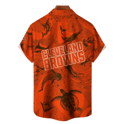 Cleveland Browns NFL Celestial Oceans Hawaiian Shirt - Welcome to 2 Aloha