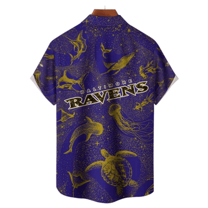 Baltimore Ravens NFL Celestial Oceans Hawaiian Shirt - Welcome to 2 Aloha