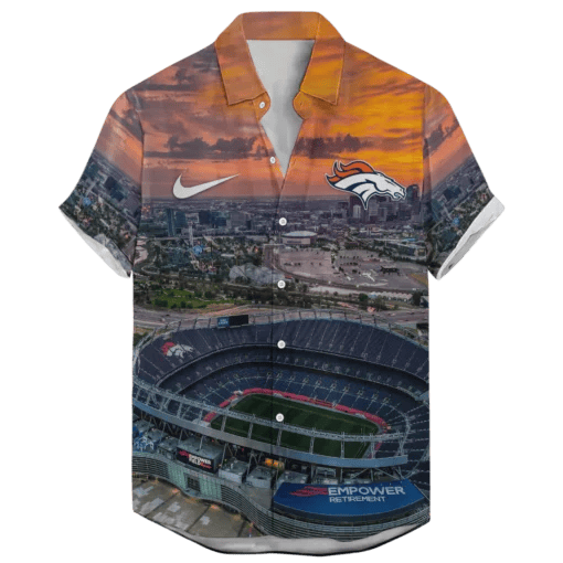 Denver Broncos Empower Field at Mile High Sunset ‘Home Stadium’ Custom Hawaiian NFL - Welcome to 2 Aloha