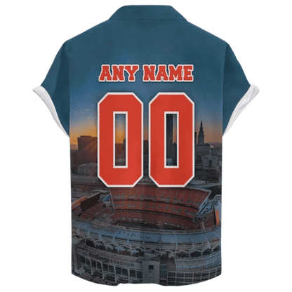Cleveland Browns First Energy Stadium Sunrise ‘Home Stadium’ Custom Hawaiian NFL - Welcome to 2 Aloha