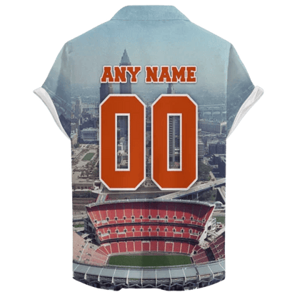 Cleveland Browns First Energy Stadium Day Time ‘Home Stadium’ Custom Hawaiian NFL - Welcome to 2 Aloha