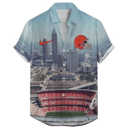 Cleveland Browns First Energy Stadium Day Time ‘Home Stadium’ Custom Hawaiian NFL - Welcome to 2 Aloha