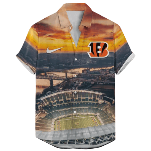 Cincinnati Bengals Paycor Stadium Sunset ‘Home Stadium’ Custom Hawaiian NFL - Welcome to 2 Aloha