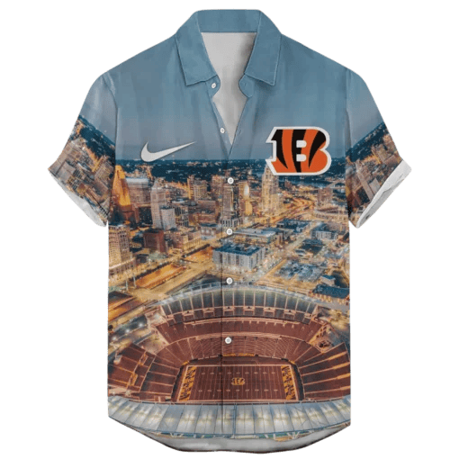 Cincinnati Bengals Paycor Stadium Night Time Version 2 ‘Home Stadium’ Custom Hawaiian NFL - Welcome to 2 Aloha